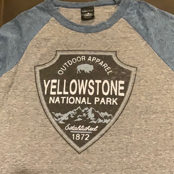Other - Yellowstone National Park Baseball Jersey Grey/Blue Size S